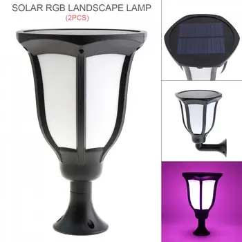 

2pcs/lot Solar Flame Light Landscape Light Wall Lamp with 6 Colors and 4 Installation Modes for Garden / Street / Door / Lawn