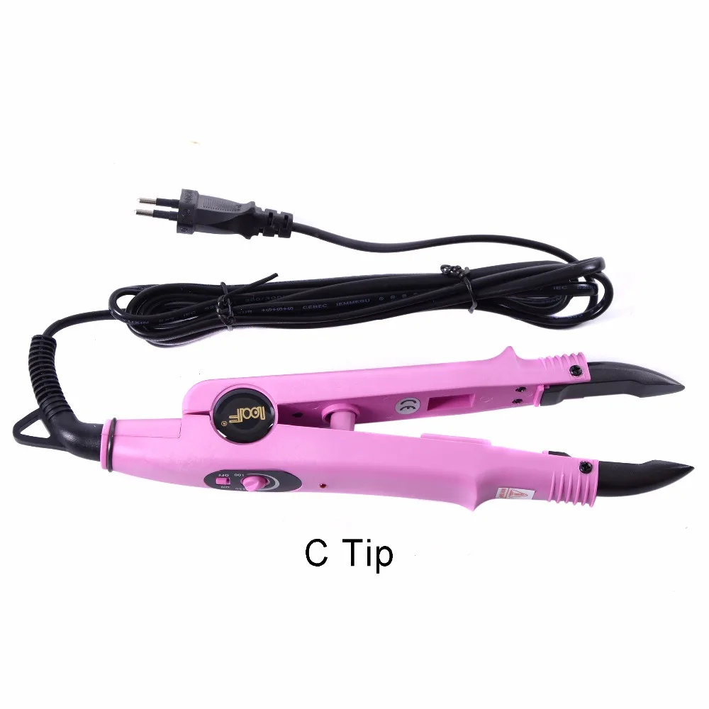 Adjustable Temperature Professional Hair Extension Fusion Iron Heat Connector Wand Iron Melting Tool+EU outlet