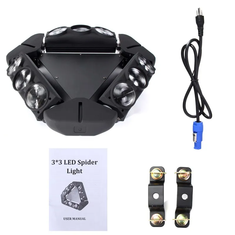 

Smuxi 140W Aluminum Sound Control 9 LED DMX512 Stage Light Strobe Night Lamp Club Disco Wedding Party Show Digital Display