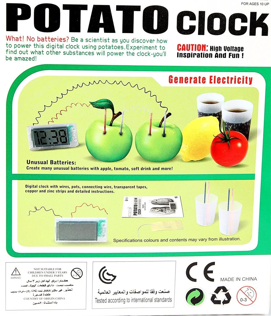 school supply Kids & Children Learning Brain potato CLOCK Educational TOY 