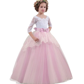 

Girls Dress Flower Sequins Children Wedding Party Dresses Kids Evening Ball Gowns Formal Baby Frocks Clothes for Girl Fancy Ball