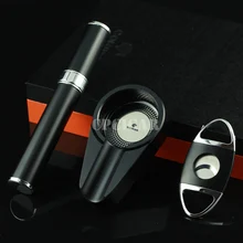 Cohiba Cigarette Ashtray Portable Cigar Tube Dual Blades Sharp Cigar Cutter Set Christmas Gift CP Cigar Ash Tray Free Shipping