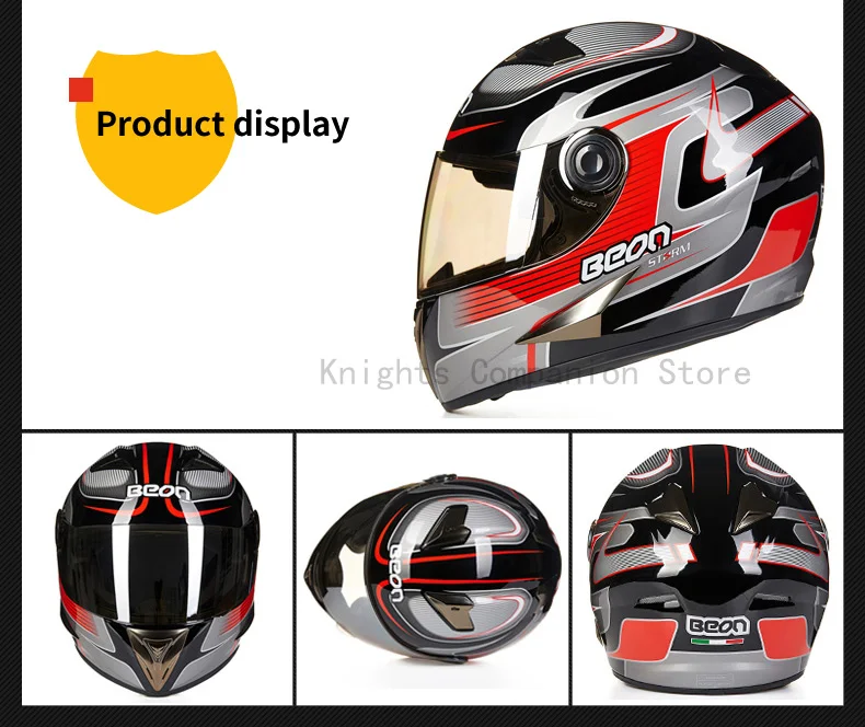 BEON мотоциклетный шлем полное лицо шлем Casco Moto Capacete мотокросс шлем мото Винтаж Гонки езда 500