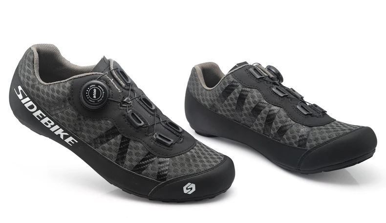 Surwin MTB Cycling Shoes, Unisex Non-Slip Mountain Bike Shoes With 2 Bolts And Spikes, Sneaker With Nylon Buckle, Convenient Swivel Buckle, White, 36 EU