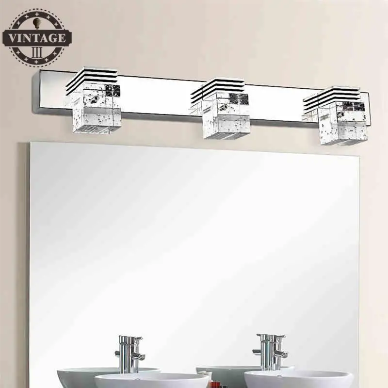 Vintagelll3-Light Crystal Bathroom Light Fixtures Led 9W Waterproof Bath Wall Sconces Light Aluminum Wall Lamp Bathroom Lighting Vintagelll3-Light Crystal Bathroom Light Fixtures Led 9W Waterproof Bath Wall Sconces Light Aluminum Wall Lamp Bathroom Lighting