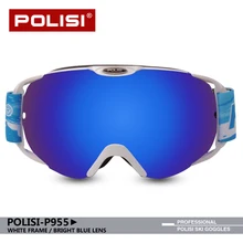 Cheap POLISI ski goggles women men adults for snowmobile snowboard Big spherical double lens anti-fog uv400 OTG windstopper P955 Cheap POLISI ski goggles women men adults for snowmobile snowboard Big spherical double lens anti-fog uv400 OTG windstopper P955