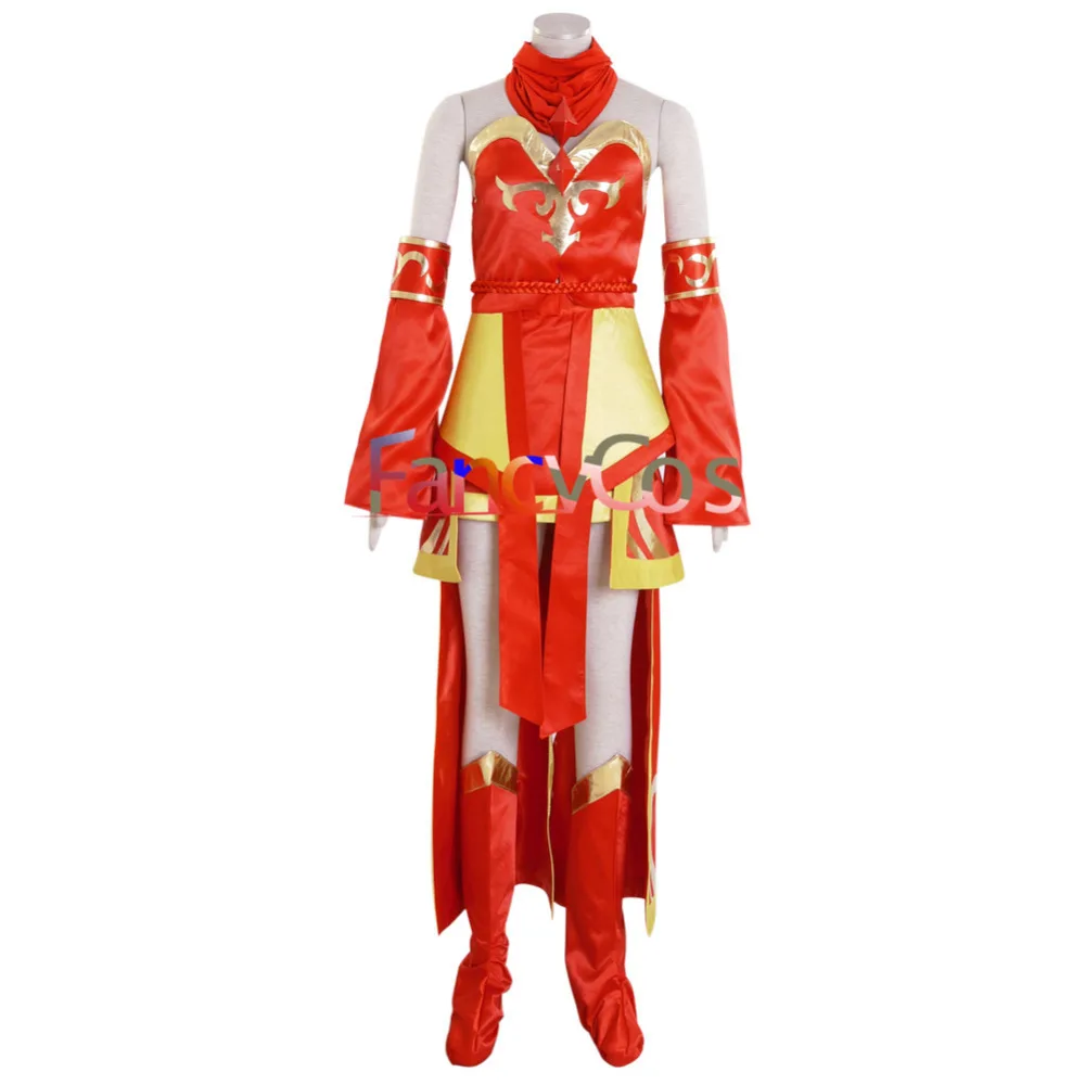 0HOT New Dota 2 Lina Inverse Lina witch cosplay costume Outfit Game