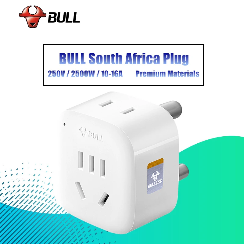 BULL Best Quality US UK AU to South Africa Plug Adaptor with Socket IN