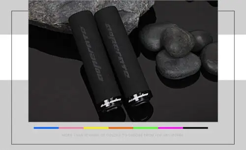 Ручки для руля велосипеда MTB BMX дорожный горный велосипед мягкий резиновый наконечник - Цвет: black black