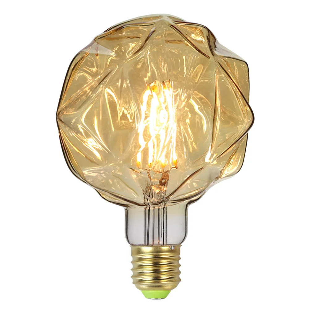 

TIANFAN Led Bulbs Vintage Light Bulb Lotus G120 4W 220/240V E27 Golden Decorative Light Bulb