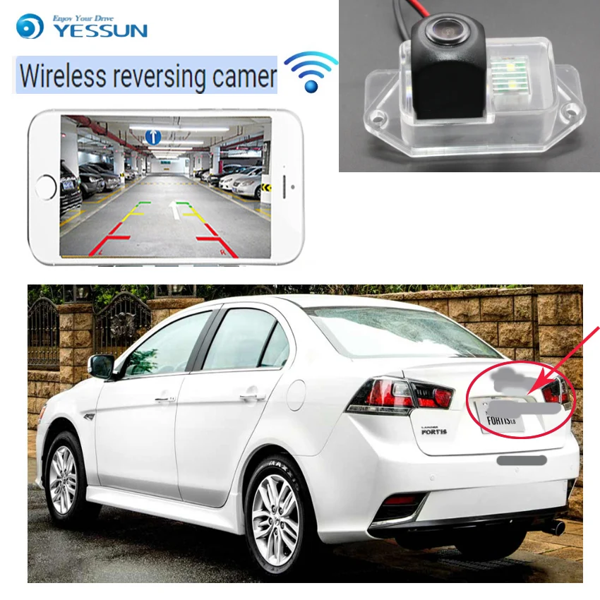 

YESSUN car new hd wireless rear camera for Mitsubishi Lancer Fortis iO GT 2007-2015 for Mitsubishi EX Evolution X 2007~2015