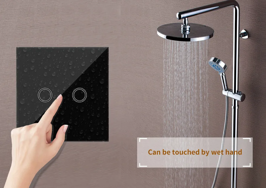 MAIFOM-EUUK-Universal-Touch-Sensor-Switch,-110-220V,-Crystal-Glass-Panel-2-Gang-1-Way-Waterproof-Wall-Light-Switch-_05