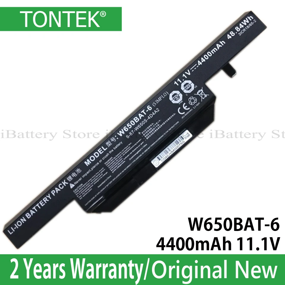 

Genuine W650BAT-6 Battery For Clevo K590C-I3 K610C-I5 K710C-I7 G150SG K5 Gigabyte P15 V2 P15F V3 Q2556 Series