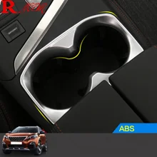 Подходит для peugeot 4008 5008 3008 GT 2017 2018 ABS интерьер обладатель Кубка хромированной отделкой крышки Аксессуары Укладка