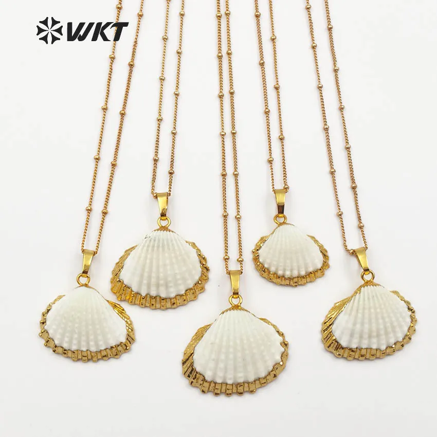 WT JN014 Latest Design Scallop Shell Necklace natural Scallop pendant