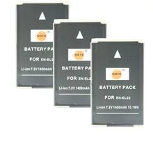 DSTE 3 шт. EN-EL22 Перезаряжаемые Li-Ion Батарея для Nikon 1 S2 J4 Камера