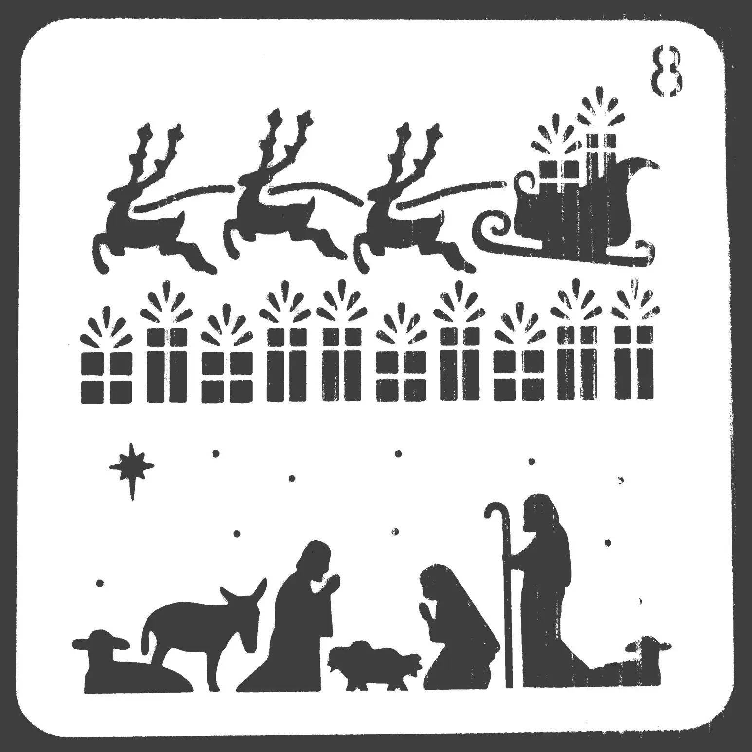 

Christmas Prayer Wishes Stencils For Painting Scrapbooking Stamp Cake Decorating Tool Embossing Paper Cards Album DIY Decoration