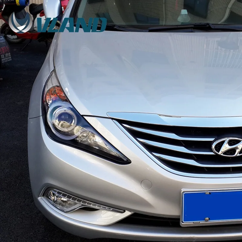 Фара подходит для hyundai Sonata 2011 2012 2013 фара HID объектив ближнего света передняя лампа DRL светодиодный модифицированный на заказ