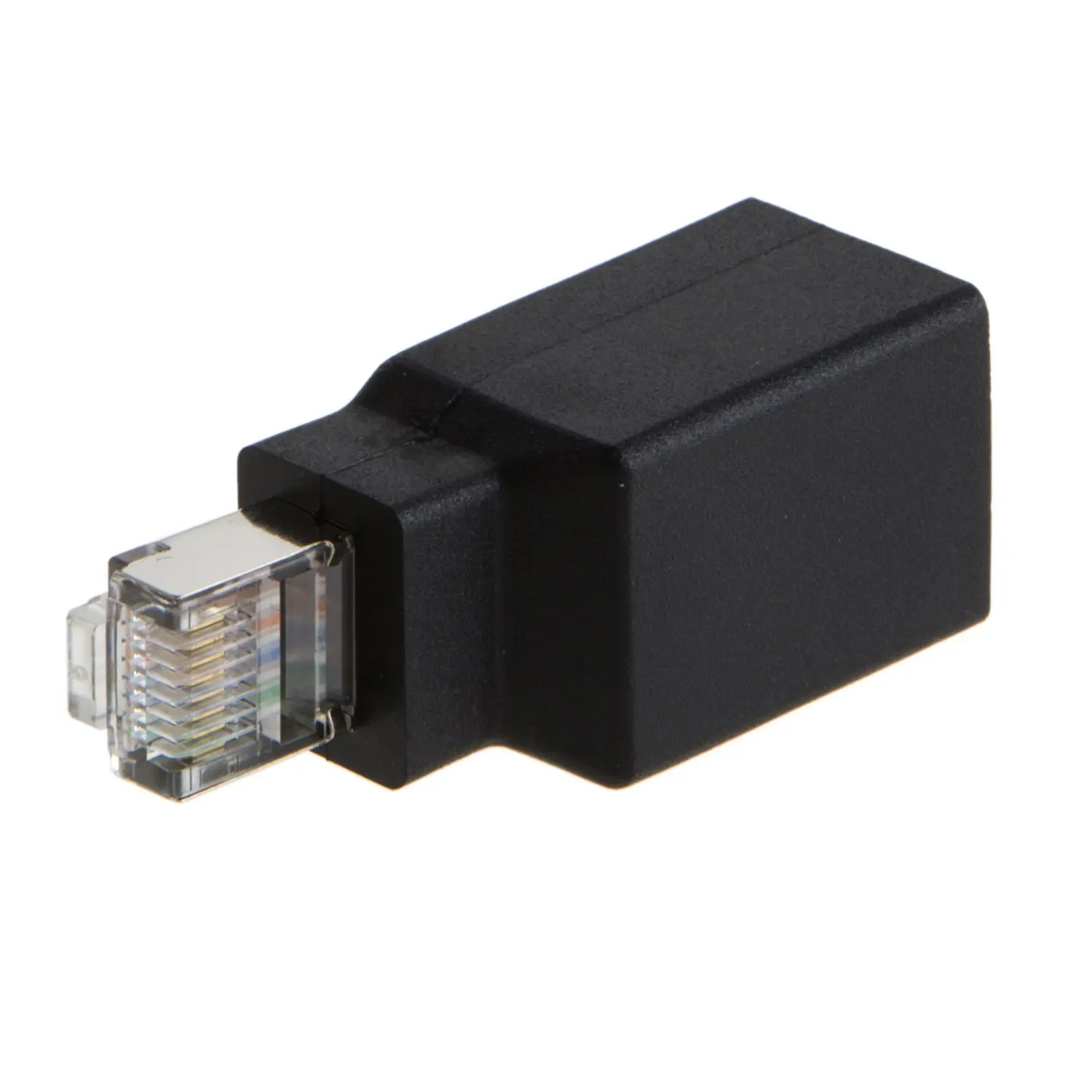 

Cat6/Cat5e Ethernet RJ45 Adapter Crossover to Connect 2 Computers with a Standard LAN Cable, Black