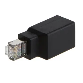 

Cat6/Cat5e Ethernet RJ45 Adapter Crossover to Connect 2 Computers with a Standard LAN Cable, Black