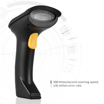 

dodocool Handheld 2.4G Wireless 1D Barcode Scanner CCD Bar Code Reader Screen Scanning with USB Charging Cable for Supermarkets