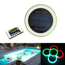Светодиодный подводный светильник с дистанционным управлением RGB на солнечных батареях, светильник для пруда, Открытый плавательный бассейн, плавающий, вечерние, декоративный светильник s