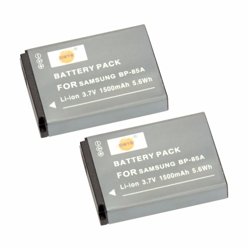 

DSTE 2PCS BP-85A Rechargeable Battery for Samsung WB210 PL210 SH100 Digital Camera