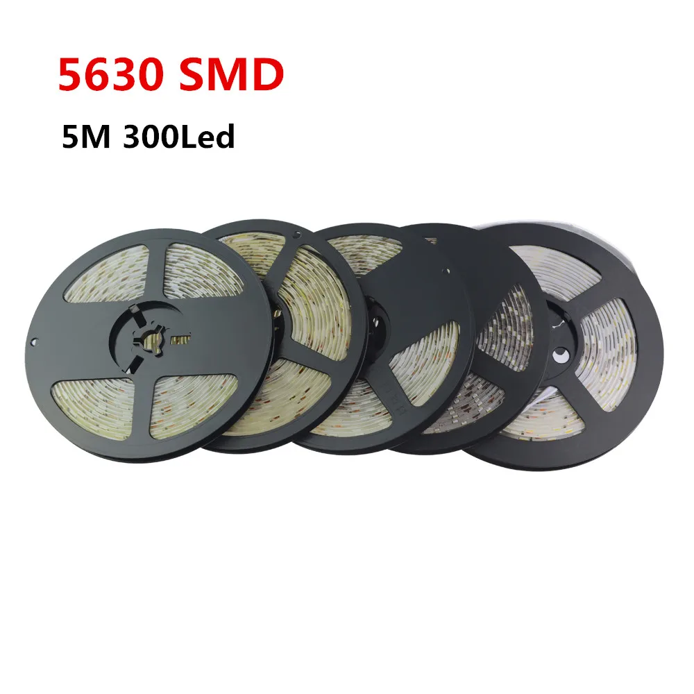 Водонепроницаемая светодиодная лента IP20 IP65 SMD 5630 (5730) 5 м 300 светодиодов гибкая
