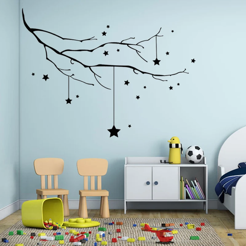 

Hot sale New Cartoon DIY Star branches Sticker for kids room Wall Sticker Decoration Fluorescent Living Room Home Decor