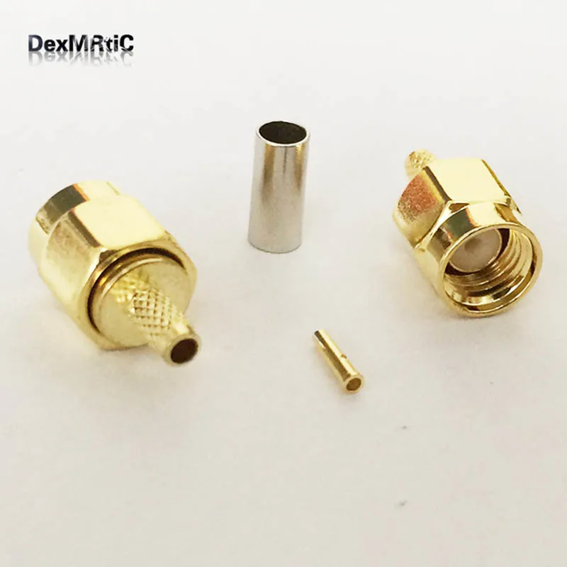 1 шт. Новый РЧ разъем RP SMA Мужской гнездовой обжимной для RG316 RG174 оптовая продажа|pin