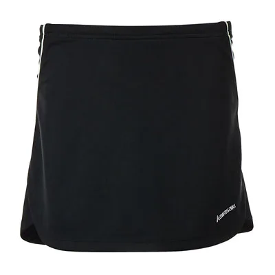 Kawasaki воздухопроницаемая полиэфирная Женская юбка-шорты для тенниса, юбки для бадминтона, бега, фитнеса, SK-T2703 - Цвет: Black