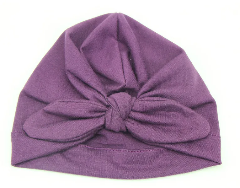 Nishine фоны для съемки новорожденных детей поставки шапка в богемном стиле Стиль девочек повязкой на голову-чалмой Смешанный хлопок резинка для волос, обтянутая тканью повязка-шарф комплект из шапки - Цвет: purple