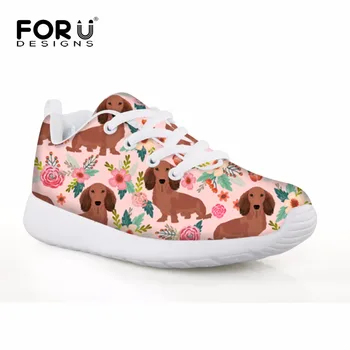 

FORUDESIGNS Children's Shoes Sport Shoes Dachshund Dog Printing Shoes for Kids Boys Girls Football Boots Lightweight Shoes