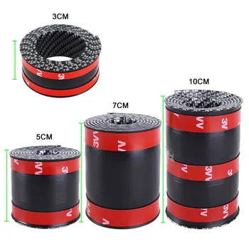 

5cm/7cm Laser Carbon Fiber Car Door Anti-stepping Universal Pedal Decorative Strips Car Door Bumper Stickers