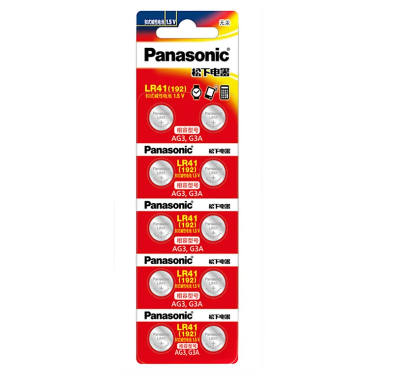 10Pcs/1Packs PANASONIC LR41 192 AG3 0Hg 192 392A 1.5V Cell battery