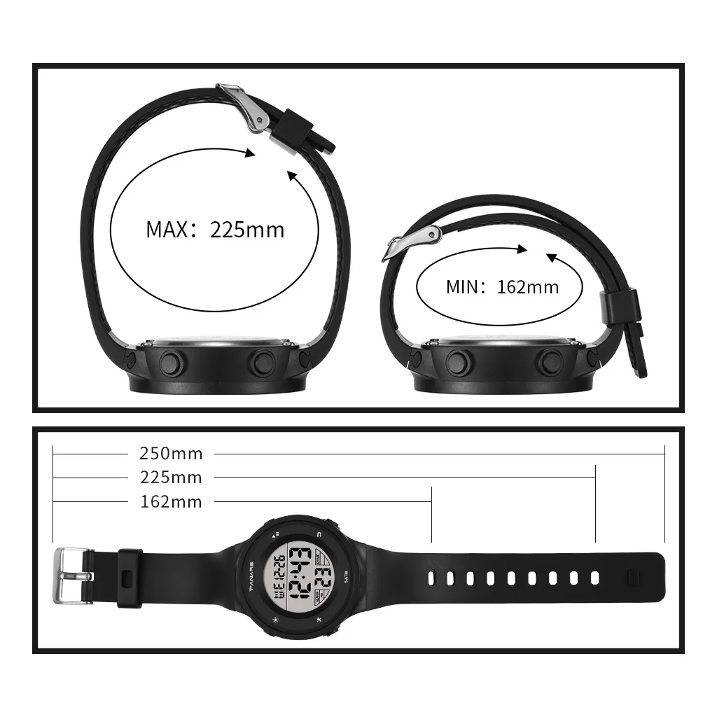 PANARS, детские цифровые часы, спортивные, детские, водонепроницаемые, светодиодный, красочные, светящиеся, многофункциональные, для мальчиков, девочек, студентов, пластиковые, розовые часы
