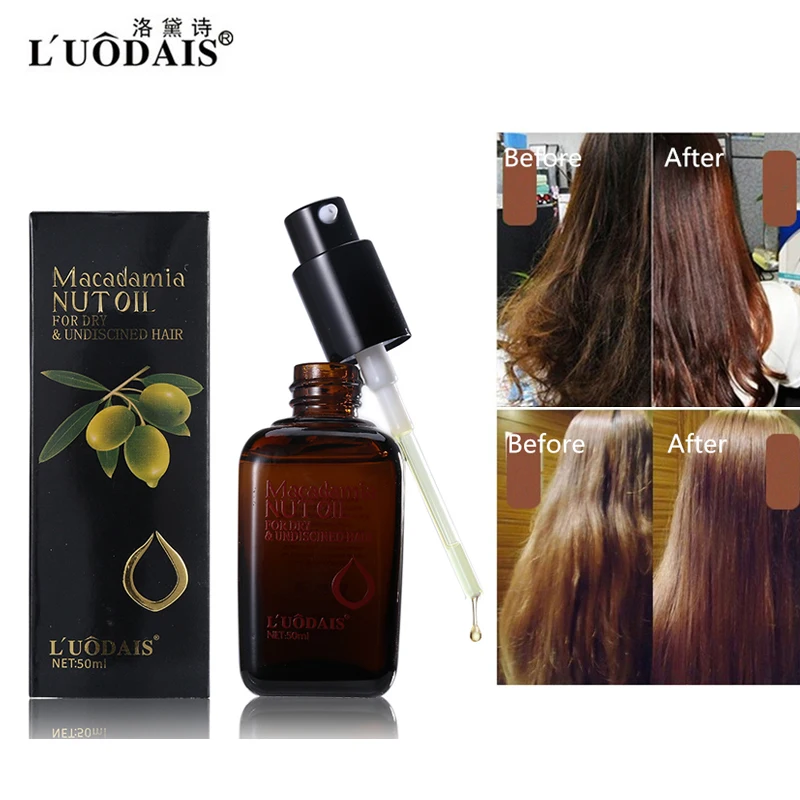 

50ml 100% Pure Moroccan Argan Oil Hair Care Hair Mask Scalp Treatment Damaged Hair Macadamia Nut Oil for Dry Nutrition