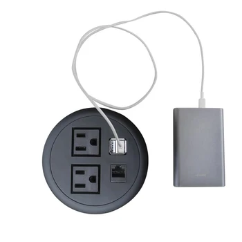

Office desk power socket / comfortable work / phone USB charger / rj45 network socket / Mini socket / US standard power -YX-03