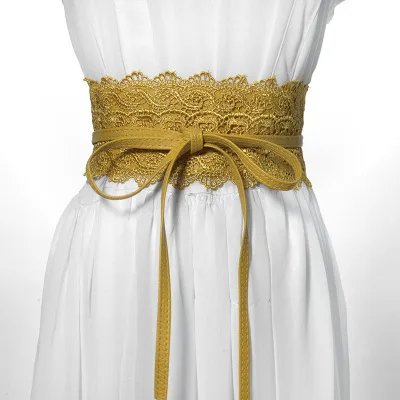 

Punk Women's Belt Lace Ultra Wide Belt Sweet Belt Women's Wide Waist Seal Lady Belt Accessories