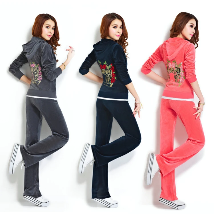 Aliexpress.com : Buy Free shipping Luxury velour tracksuits women ...