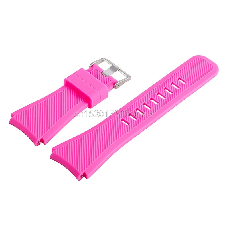 Силиконовый браслет ремешок для часов для samsung gear S3 Frontier классический размер L - Цвет ремешка: Pink
