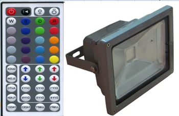 

20W high power RGB LED flood light light with 44key IR remote;AC85-265V input