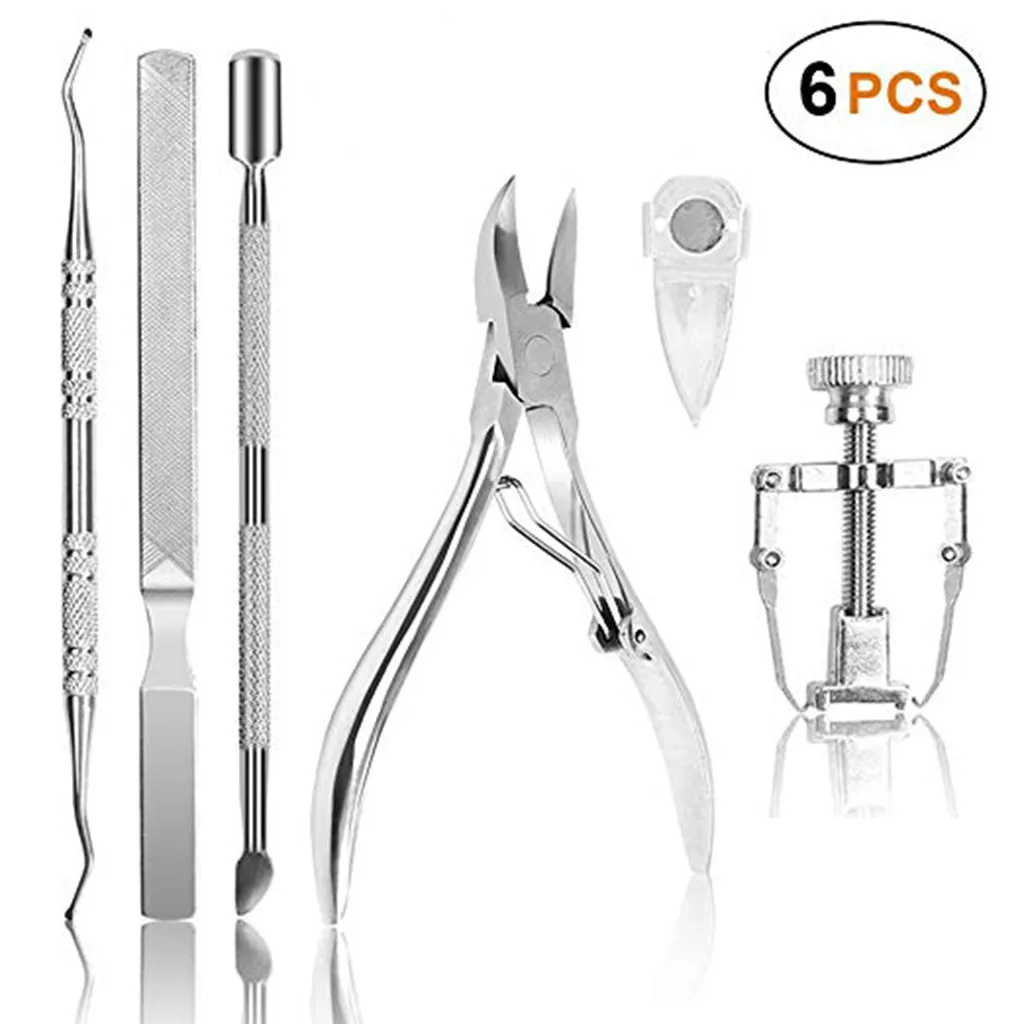 Deals Price of  40^New 6Pcs Ingrown Toenail Tools Kit Premium Nail Treatment Foot Tool Professional Pedicure Tools 