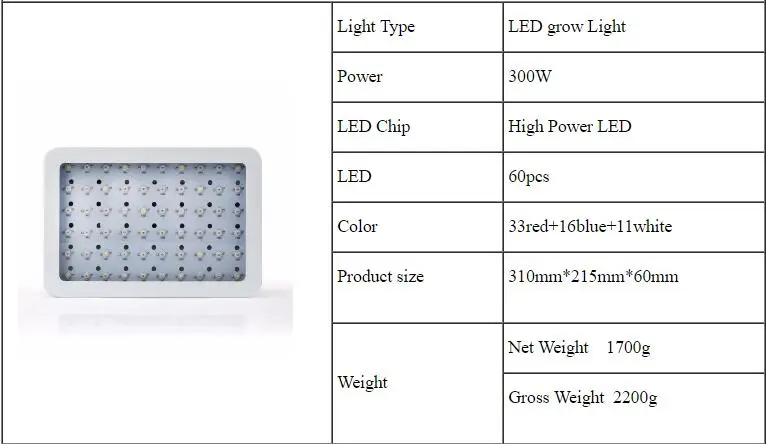 LED Grow Light 300W Panel Phytolamp Hydroponic Light Full Spectrum Plant Lamp for Indoor Greenhouse Grow Tent Flowers Vegs