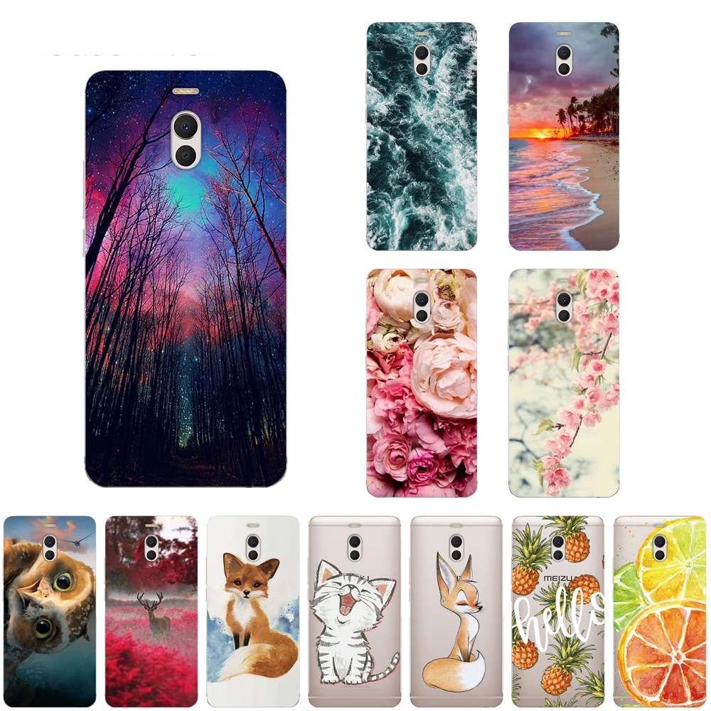 

CROWNPRO Soft TPU 5.5" Meizu M6 Note Case Cover Silicone Shell Painted Back Protective Phone Case Meizu M6 Note Coque