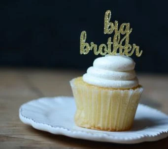 Toppers De Cupcakes Big Brother Annonce De Grossesse Revelation De Grossesse Choix De Nourriture Pour Fete Prenatale Anniversaire Aliexpress