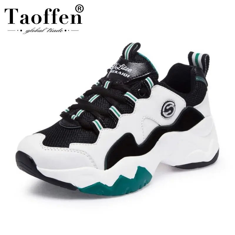 

Taoffen New Trendy Women Sneakers Thick Sole Ladies Platform Shoes Ins Celebrity Dad Leisure Chaussures Femme Size 34-39