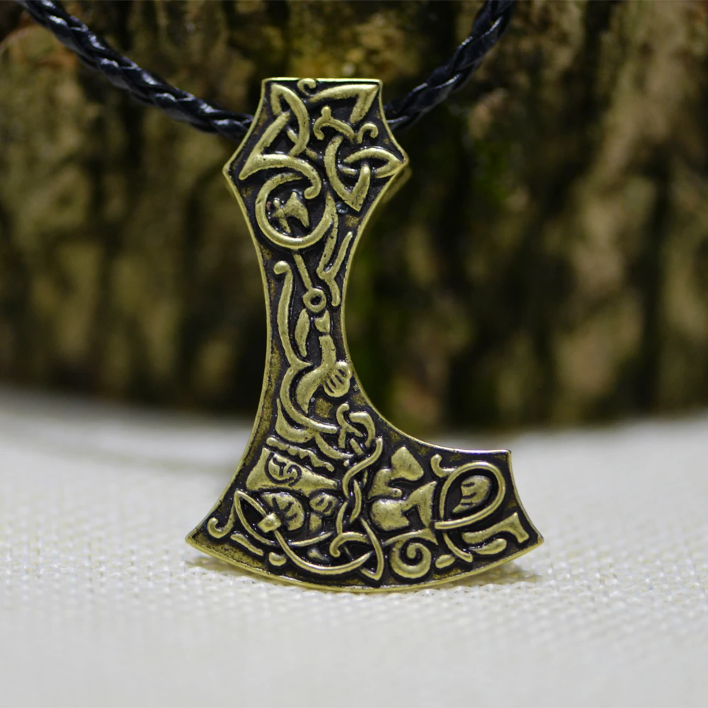 LANGHONG 1 шт. Norse Viking подвеска в виде топора ожерелье на основе Mammen из Дании бородатый