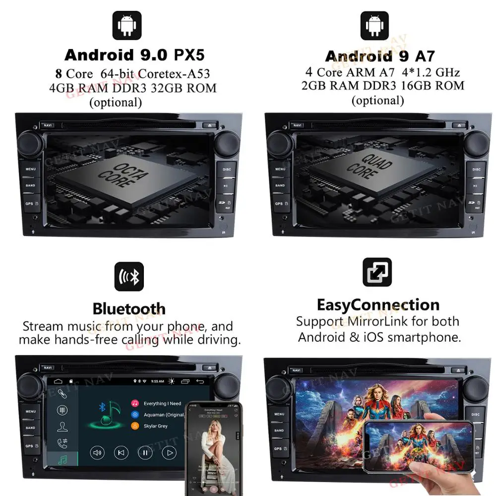 Clearance DSP 8 CORE 4G Android 9.0 2 DIN CAR GPS for opel Vauxhall Astra H G J Vectra Antara Zafira Corsa Vivaro Meriva Veda DVD PLAYER 1