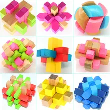 012 высокое качество развивающие игры игрушки деревянные головоломки IQ головоломка Kong Ming замок/Лу Блокировка 9 шт. набор с коробкой